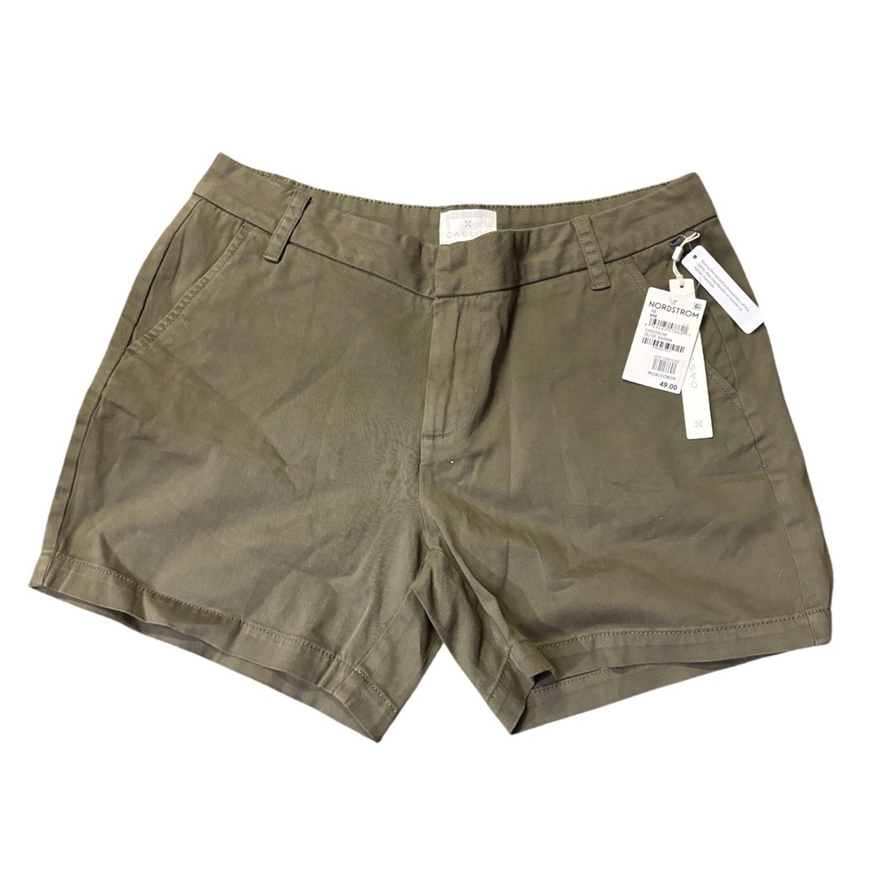 Caslon‎ Olive Green Chino Shorts High Rise Casual Everyday Size 10 NWT